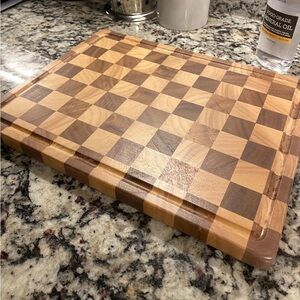 Target Brown and Tan Checkered Cutting Board